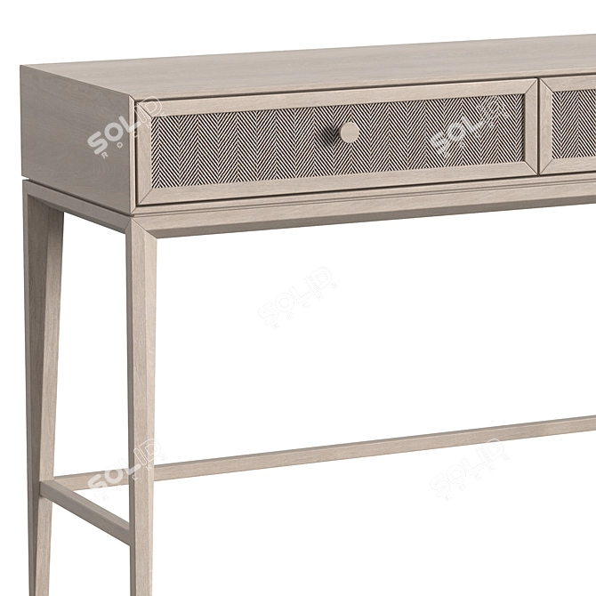 Modern Console with Fabric-Decorated Drawers 3D model image 3