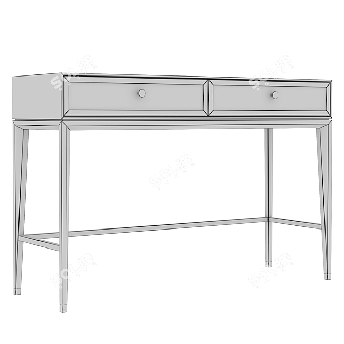 Modern Console with Fabric-Decorated Drawers 3D model image 7