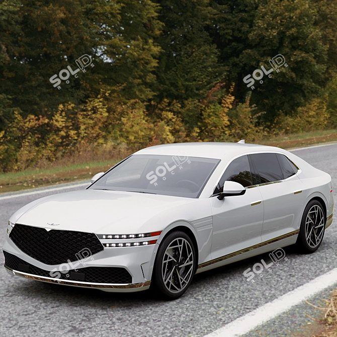 Luxury Redefined: Genesis G90 2023 3D model image 6