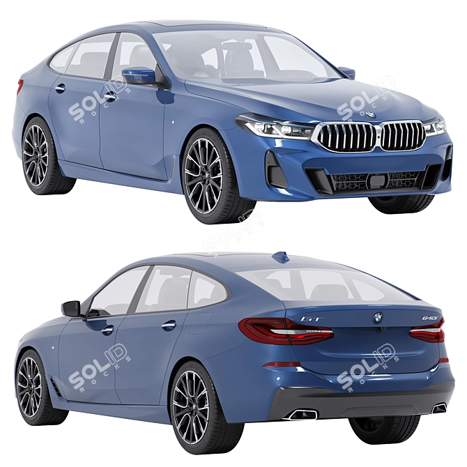 BMW 6 GT 640i xDrive Assets 3D model image 1