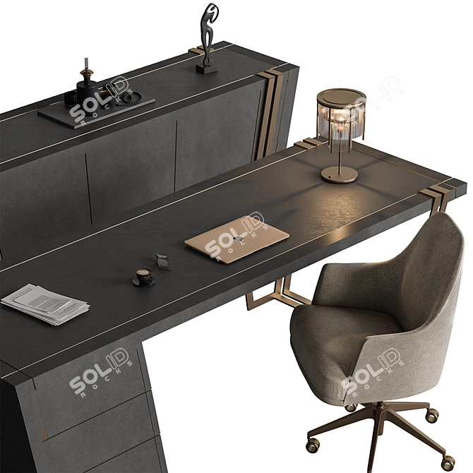 Executive Workstation Furniture - Luxurious Design 3D model image 3