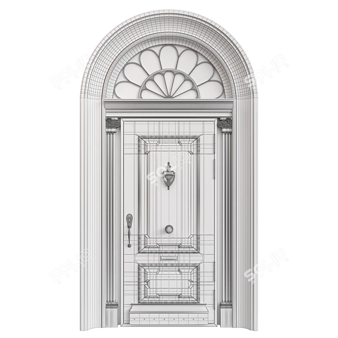 Classic Door 1200 mm Height 3D model image 6