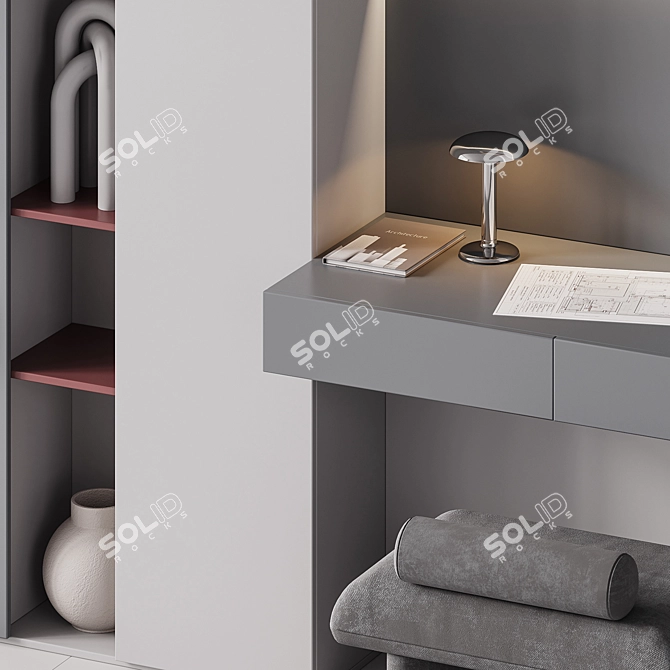 Modern Home Office Set 3D model image 6