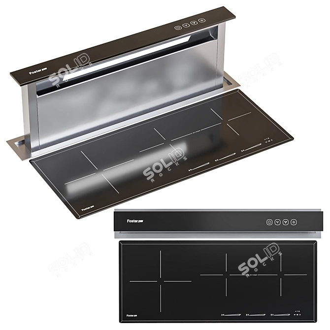Foster 4-Piece Appliance Set 3D model image 2