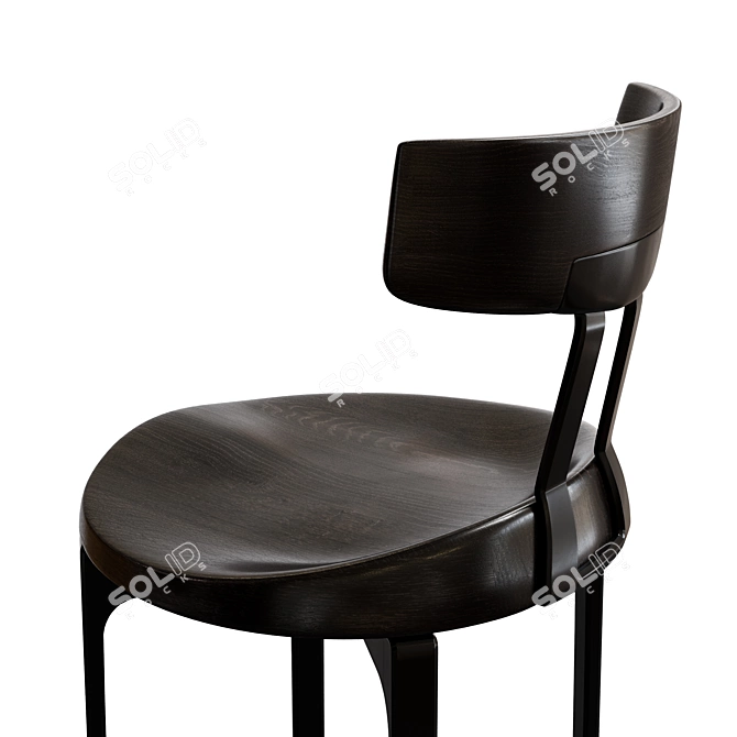 Shadow Black Pepper Bar Stool 3D model image 2