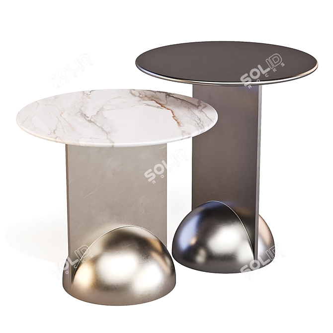 Modern Geometric Side Tables 3D model image 1