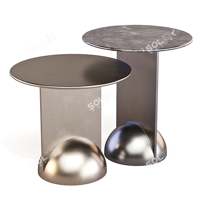 Modern Geometric Side Tables 3D model image 2