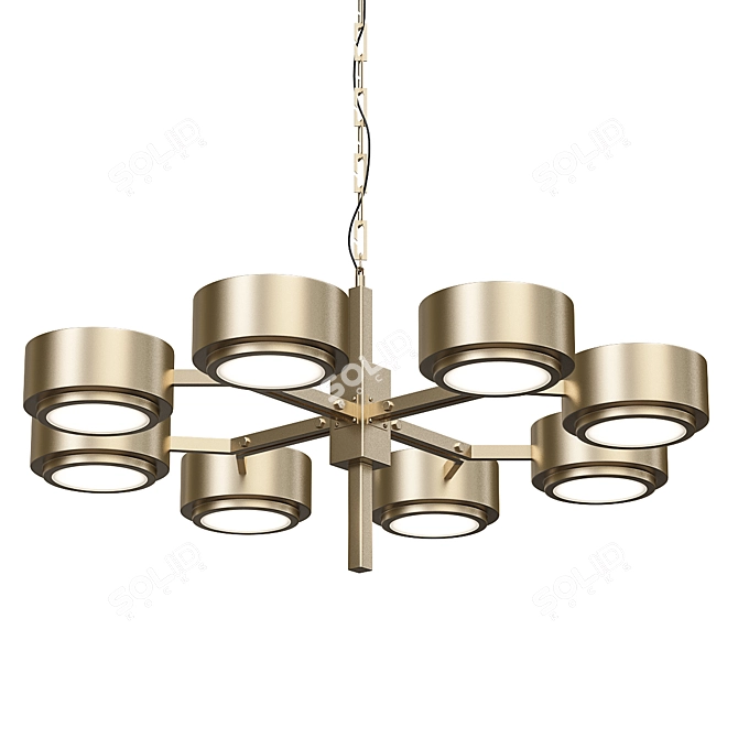 Large Brass Chandelier Markaryd Sweden 3D model image 1