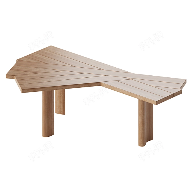 Ventaglio Wood Table by Cassina 3D model image 2