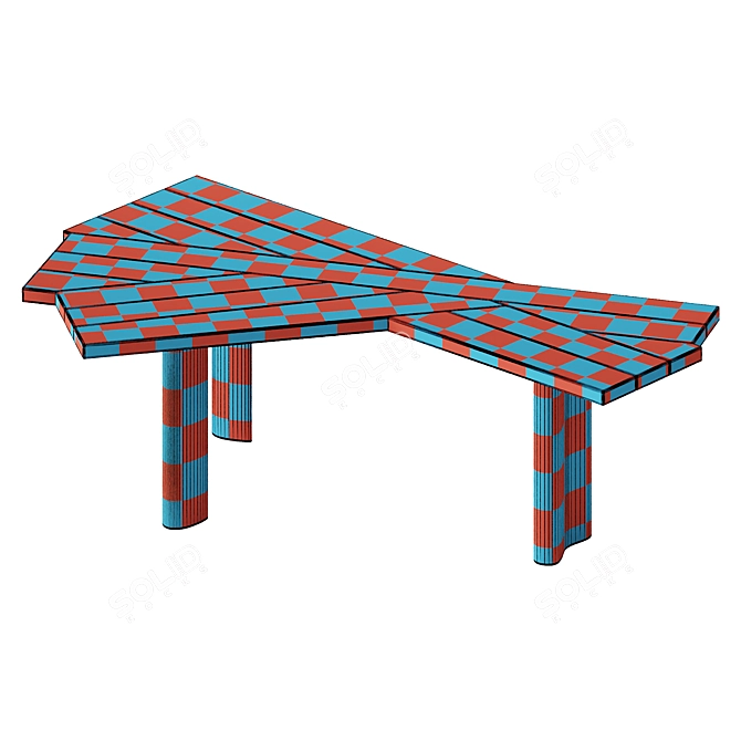 Ventaglio Wood Table by Cassina 3D model image 3