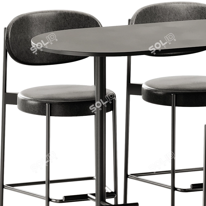 Verner 430 Bar Stool Set 3D model image 4