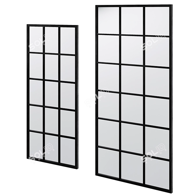 Modern Finestra Wall Mirrors 3D model image 6