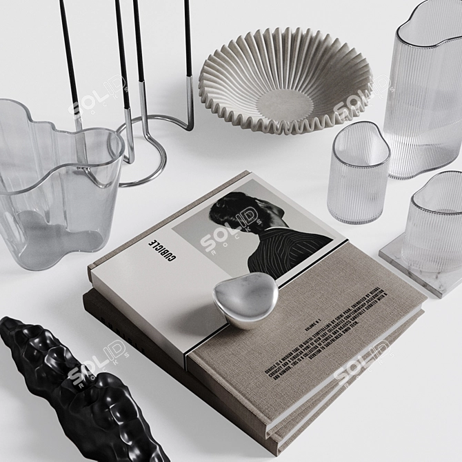 Cubicle Decor Set Kit 3D model image 3