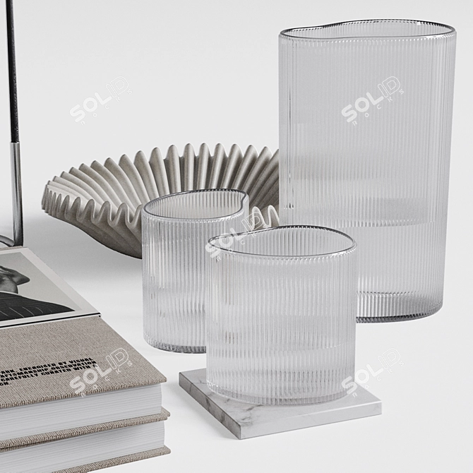 Cubicle Decor Set Kit 3D model image 4