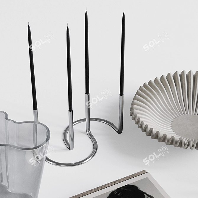 Cubicle Decor Set Kit 3D model image 5