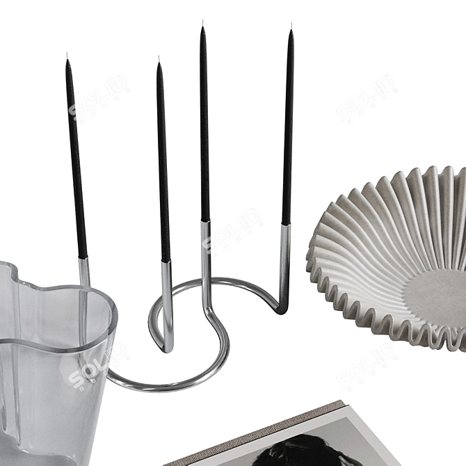 Cubicle Decor Set Kit 3D model image 16