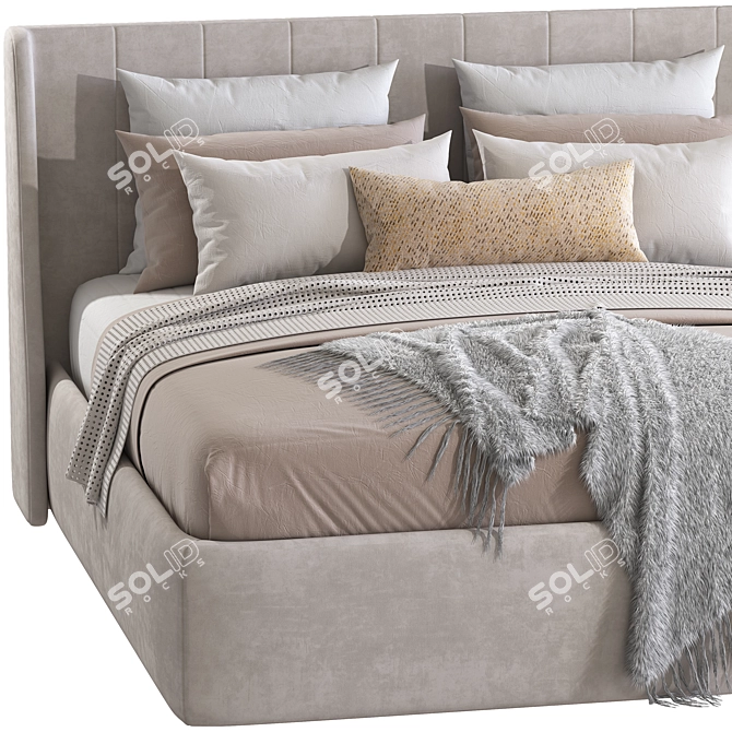 Paradise Blue Double Bed Model 3D model image 2