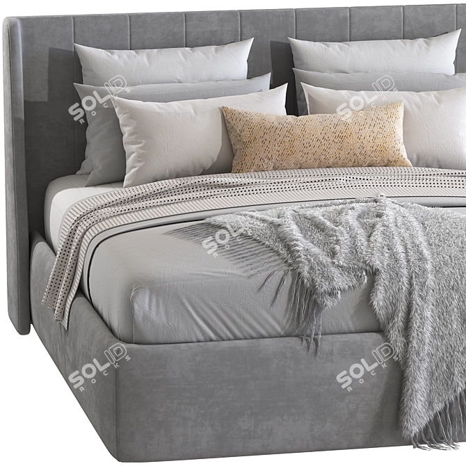 Paradise Blue Double Bed Model 3D model image 3