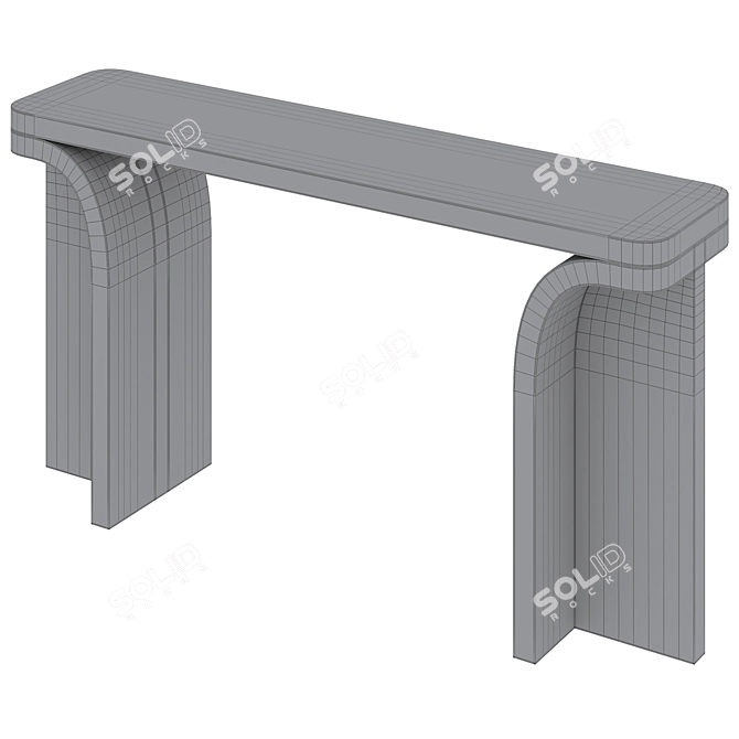 Hamish Console Table Urban Elegance 3D model image 5