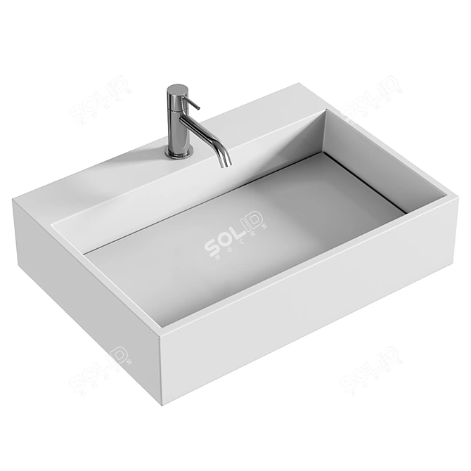 Elegant MARES 600 Washbasin 3D model image 1