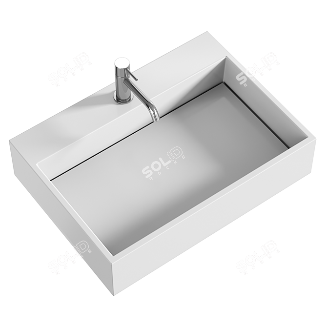 Elegant MARES 600 Washbasin 3D model image 2