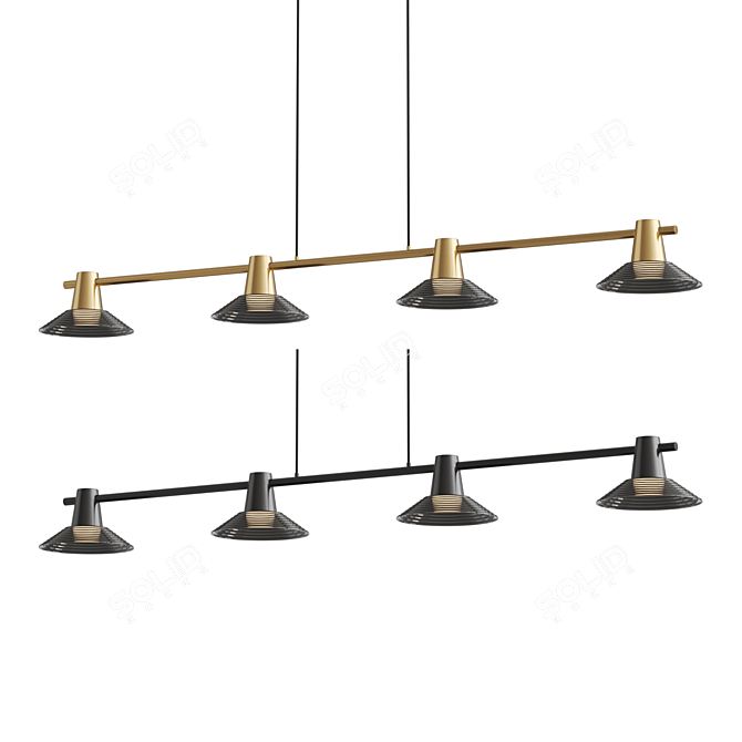 CICLA LONG 4 Pendant Light 3D model image 1