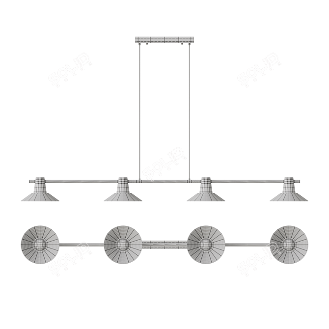 CICLA LONG 4 Pendant Light 3D model image 5