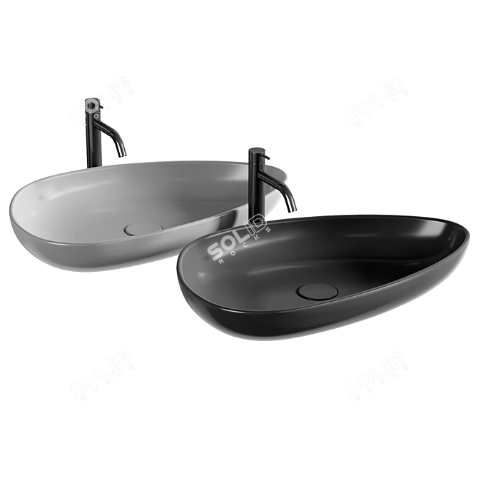 BOCCHI Etna Ceramic Sinks 3D model image 2