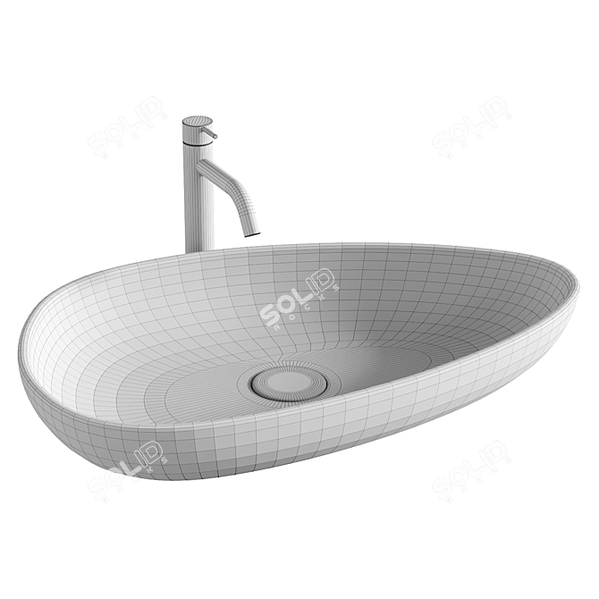 BOCCHI Etna Ceramic Sinks 3D model image 4