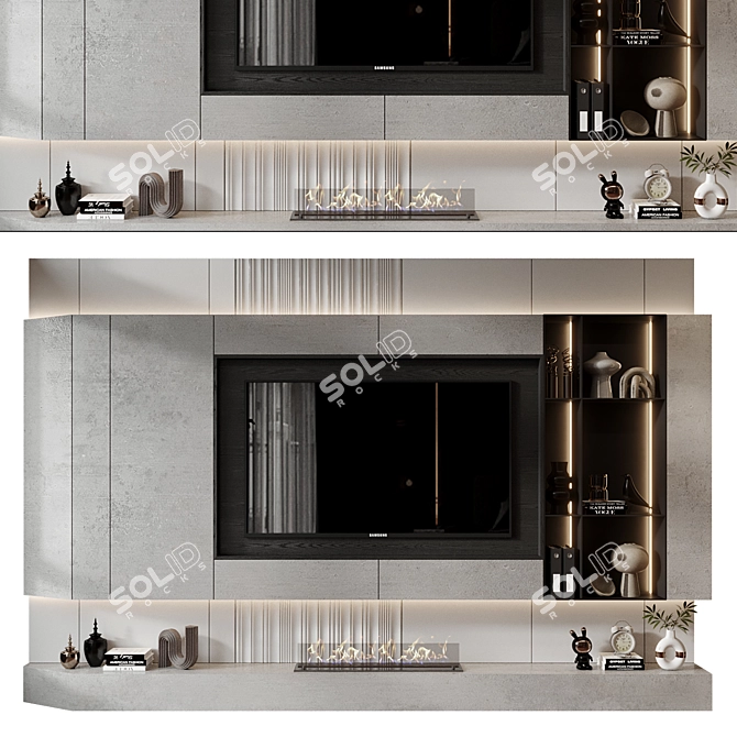 Modern TV Shelf for Living Room 3D model image 1