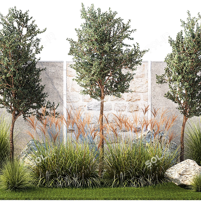 Lush Landscape Plant Collection 3D model image 3