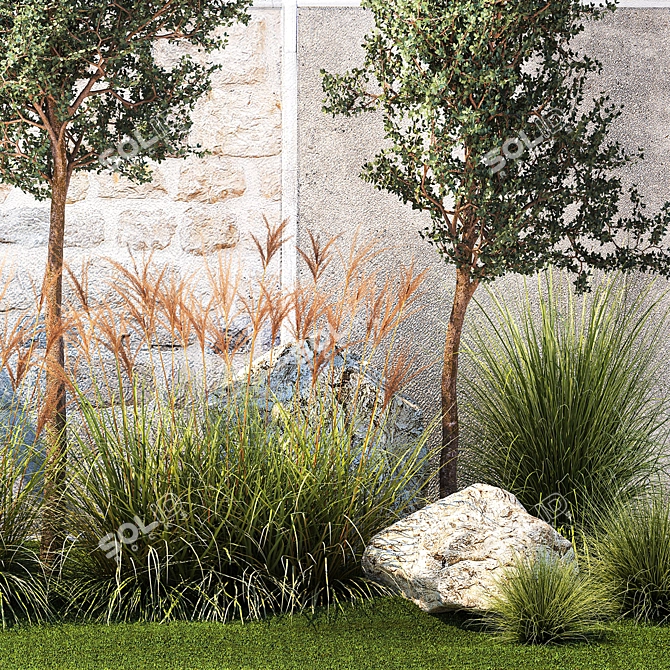 Lush Landscape Plant Collection 3D model image 4