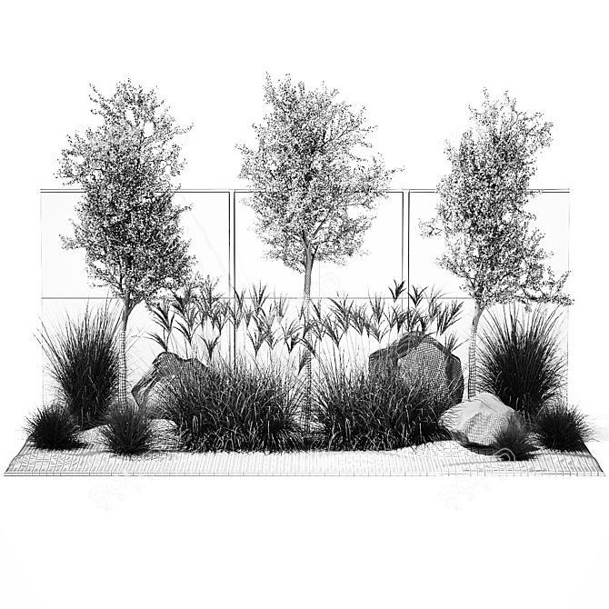 Lush Landscape Plant Collection 3D model image 7