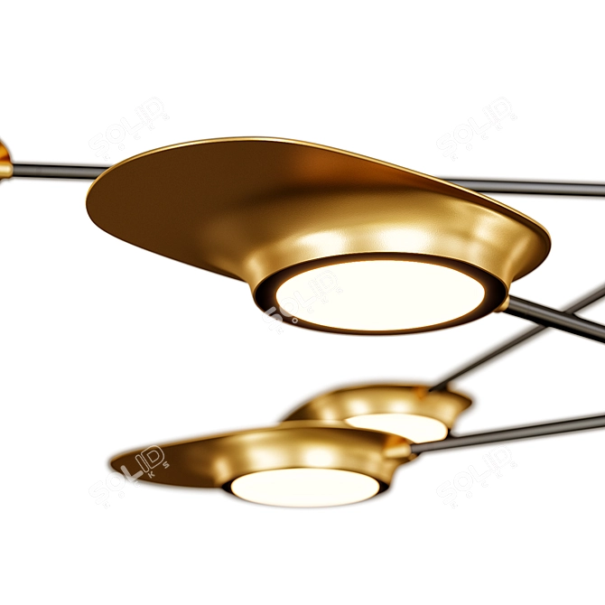 INGEL Designer Chandelier: Modern Elegance 3D model image 2