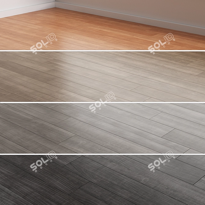 Versatile Oak Plank Flooring Kit 3D model image 1