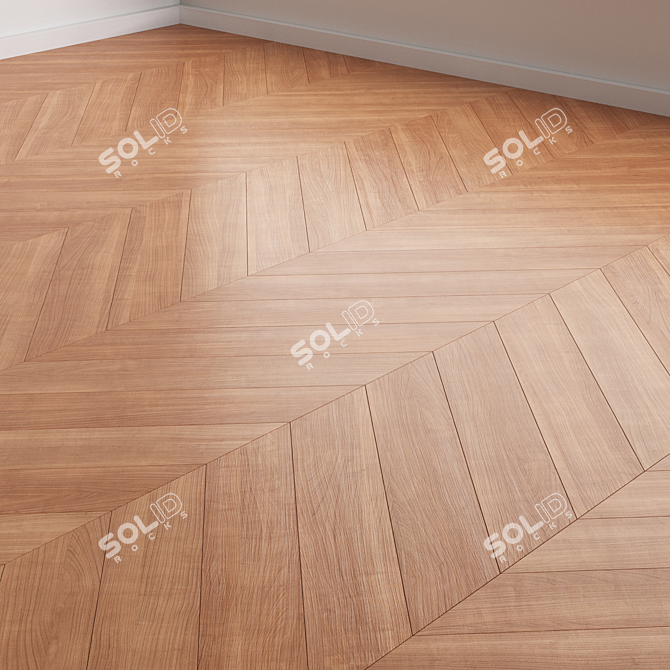 Versatile Oak Plank Flooring Kit 3D model image 5