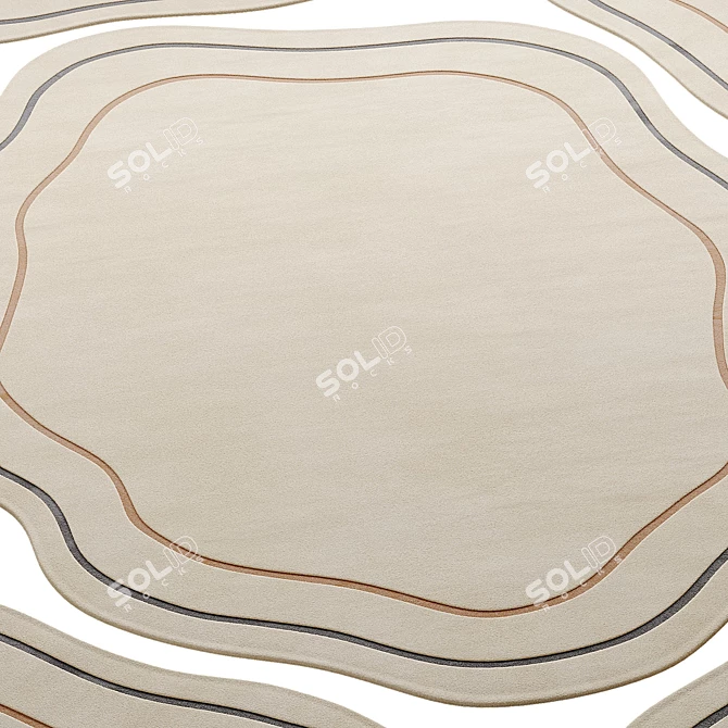 Lumi Wool Rug, Handtufted Beauty 3D model image 5