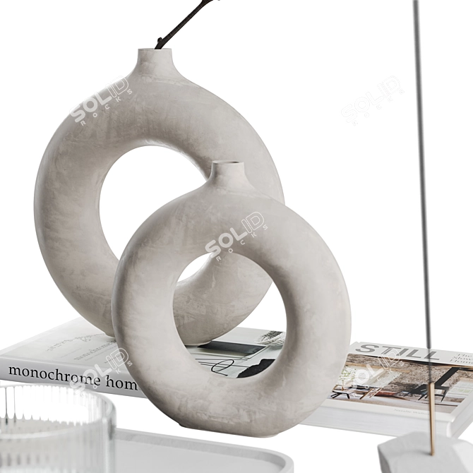 Modern Minimalist Decor Set - Sculptural Elements 3D model image 5