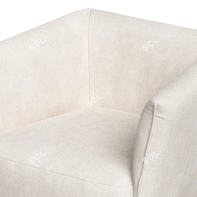 Sustainable Recycled Fabric Armchair 3D model image 4