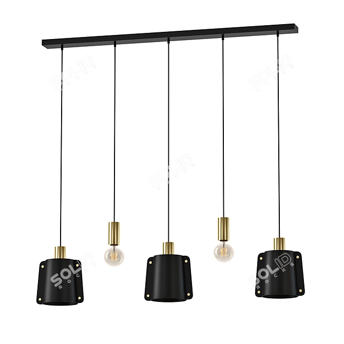 Majagua Brass Pendant Light 3D model image 1