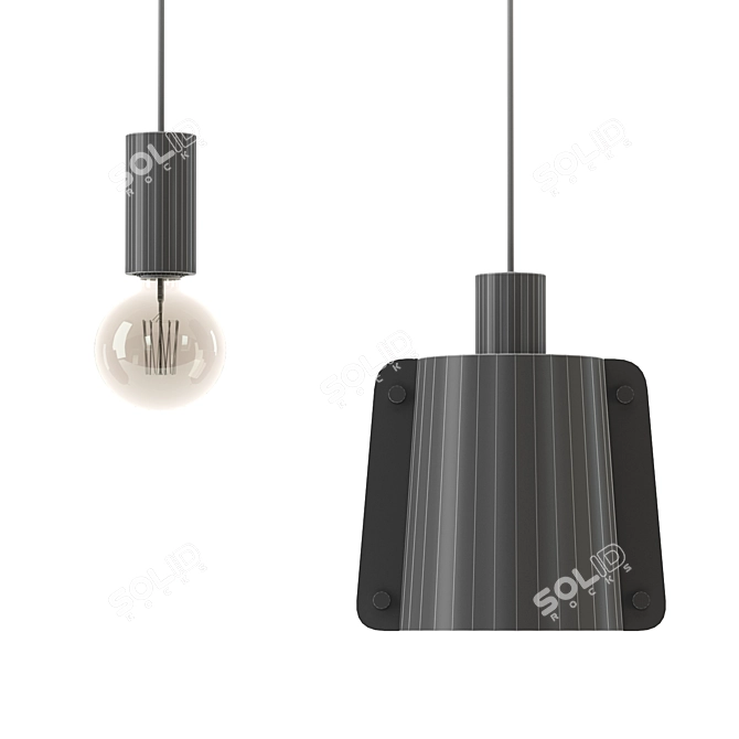 Majagua Brass Pendant Light 3D model image 3