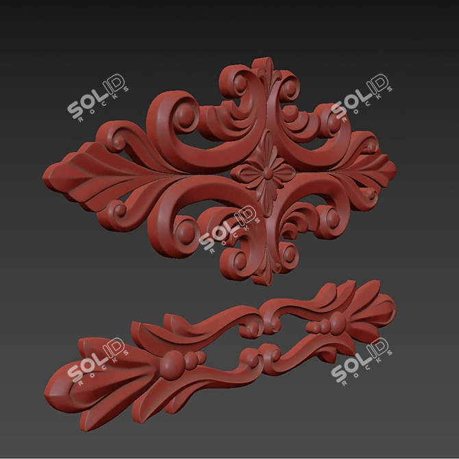 3D Max Ornament Model Gold 3D model image 6