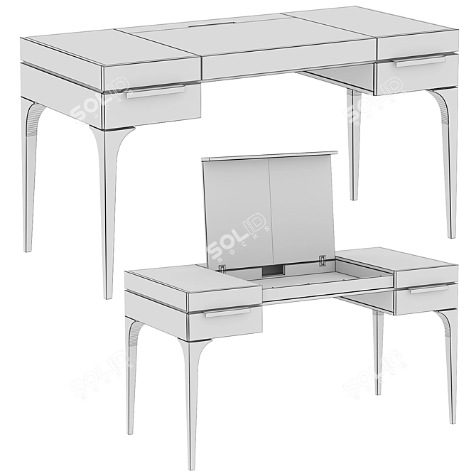 Dantone Home Bridge Writing Desk 3D model image 7