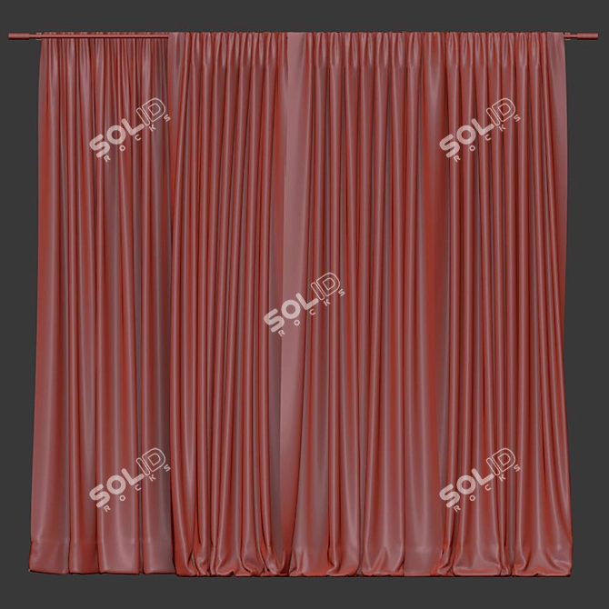 Modern Mesh Curtain Design 3D model image 4