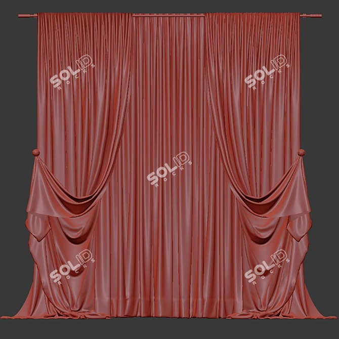 Revamped and Retopologized Curtain 3D model image 4