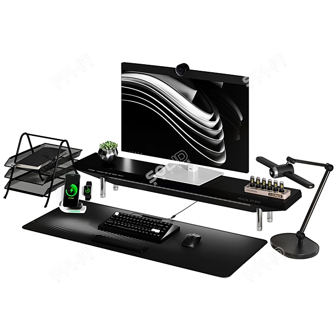 Advanced Office Tech Set 3D model image 1