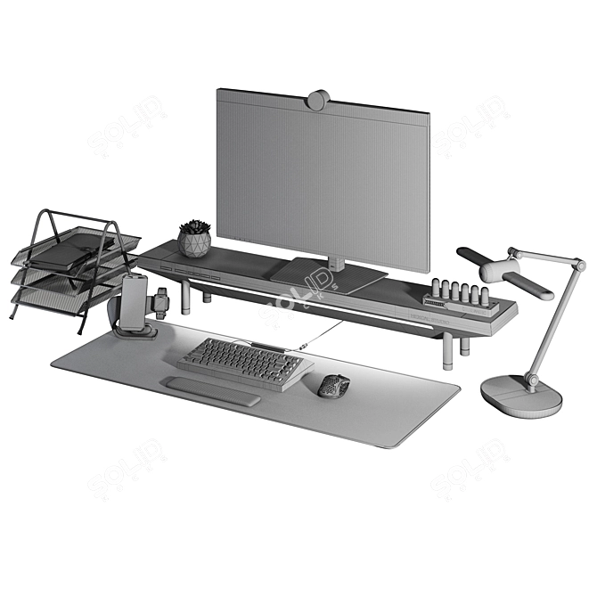 Advanced Office Tech Set 3D model image 5