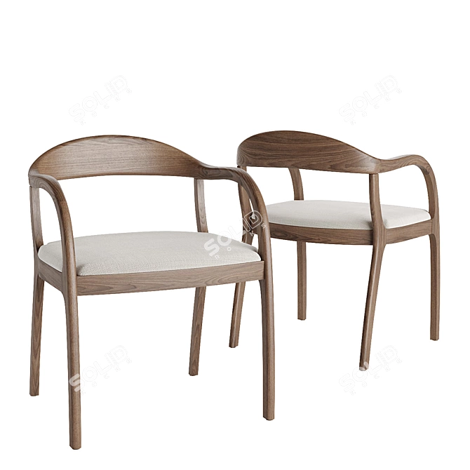 Modern Dining Set Greeny Timeless 3D model image 2