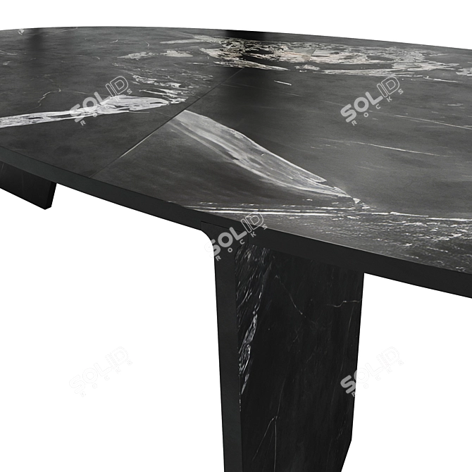 Modern Wood Synapse Table 3D model image 2