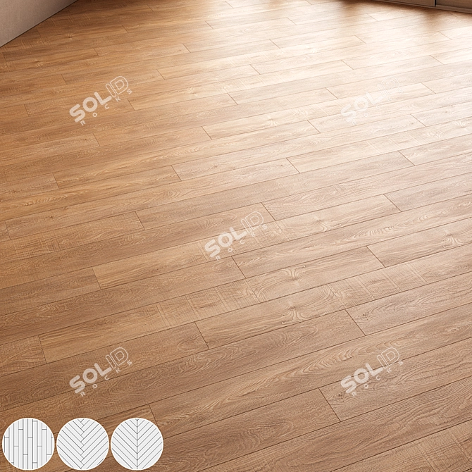 CoronaMultiMap Oak Parquet Flooring 3D model image 8